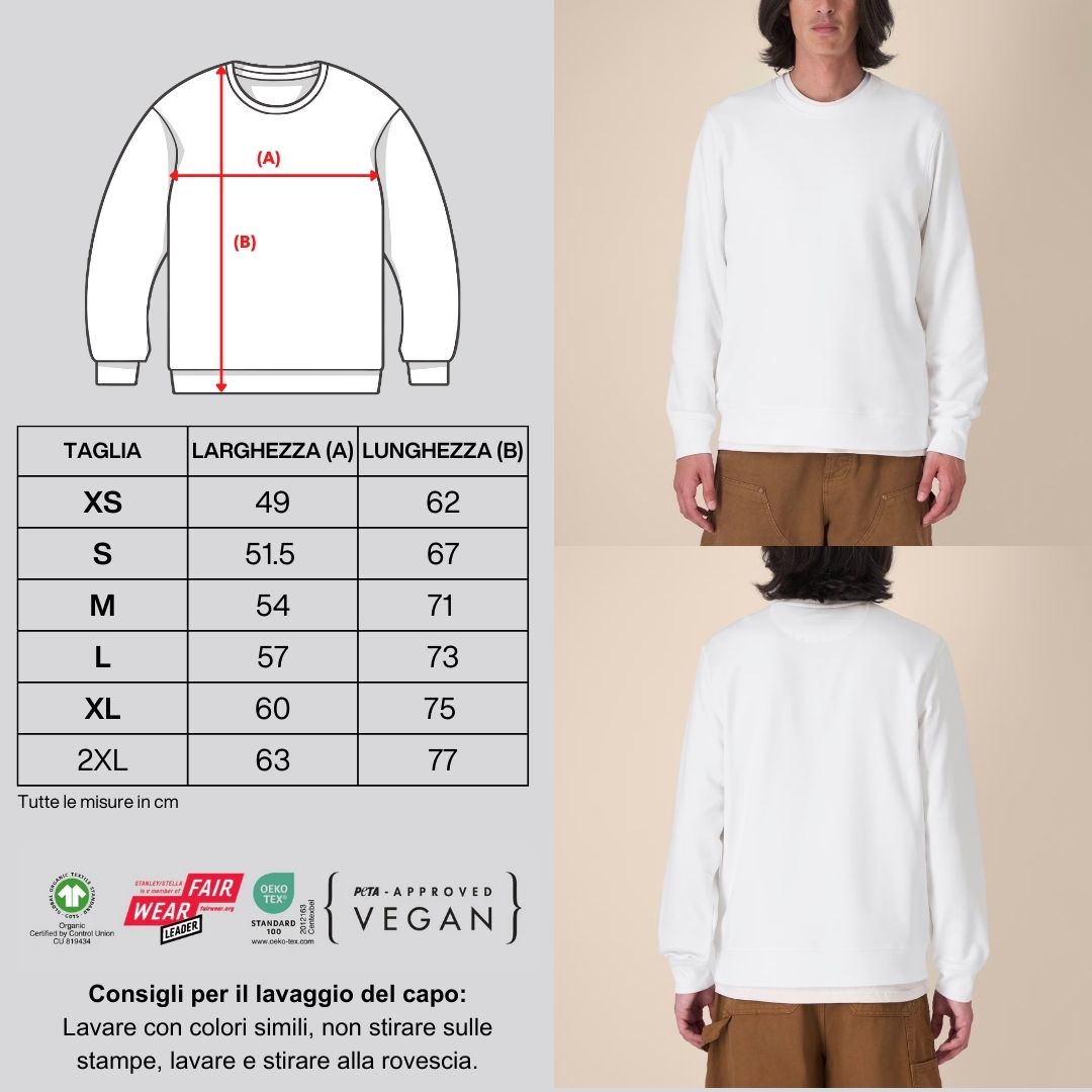Felpa girocollo leggera UNISEX